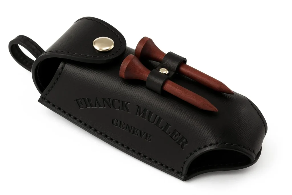 Porta_pallina_da_golf_Frank_Muller Porta palline da golf in pelle personalizzabile con logo e iniziali