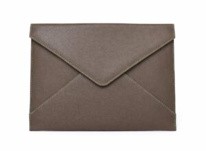 Busta porta documenti in pelle personalizzabile con logo aziendale o iniziali