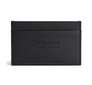 Porta carte di credito in pelle personalizzabile con logo aziendale