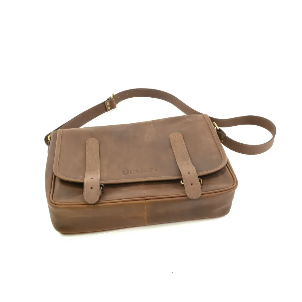 Havana Messenger MESSENGER DA VIAGGIO IN PELLE EFFETTO CERATO PER HAVANA CLUB